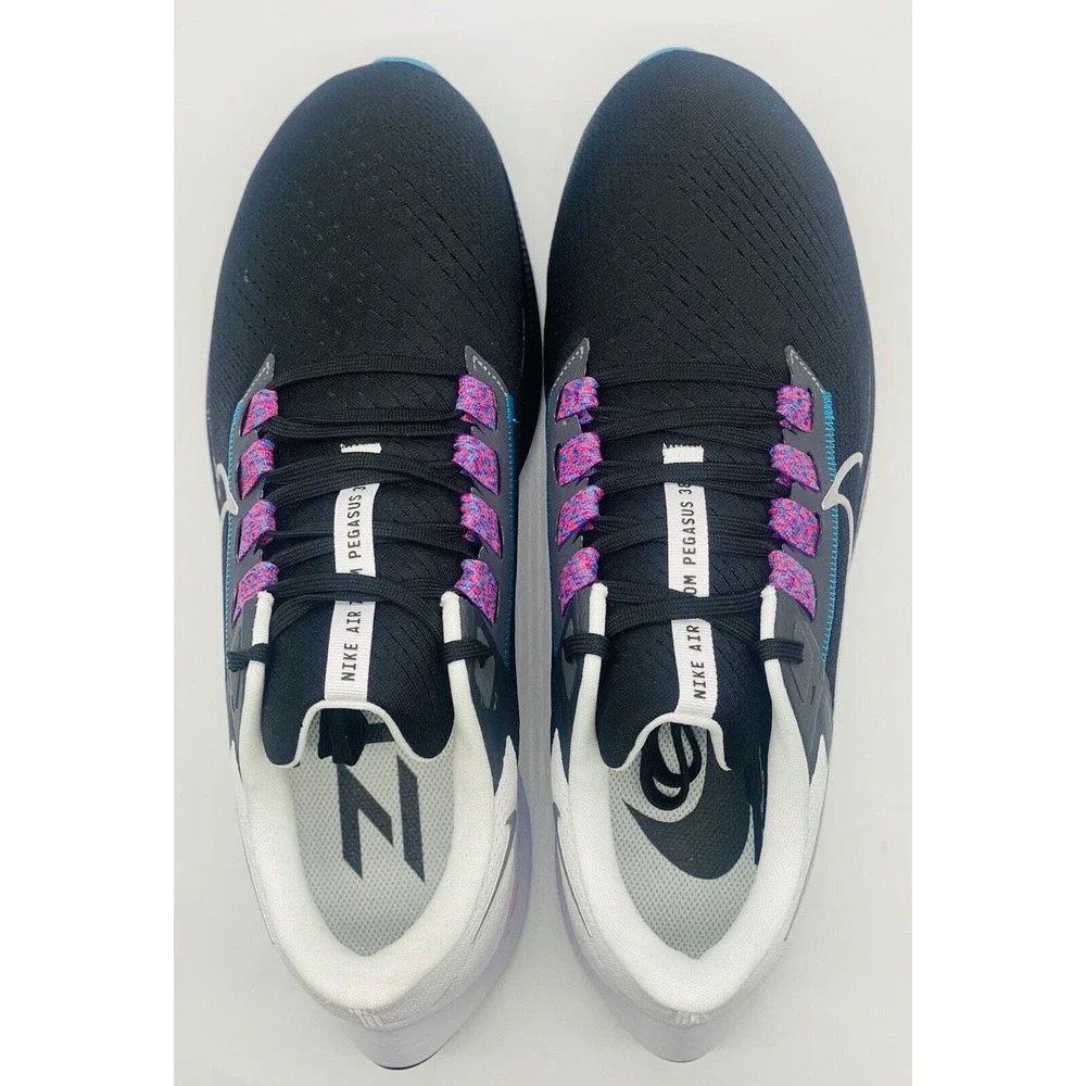 NEW Nike Air Zoom Pegasus 38 Black Silver White CW7356-003 Men's Size 13